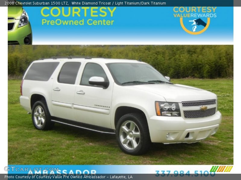 White Diamond Tricoat / Light Titanium/Dark Titanium 2008 Chevrolet Suburban 1500 LTZ