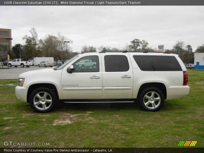 White Diamond Tricoat / Light Titanium/Dark Titanium 2008 Chevrolet Suburban 1500 LTZ