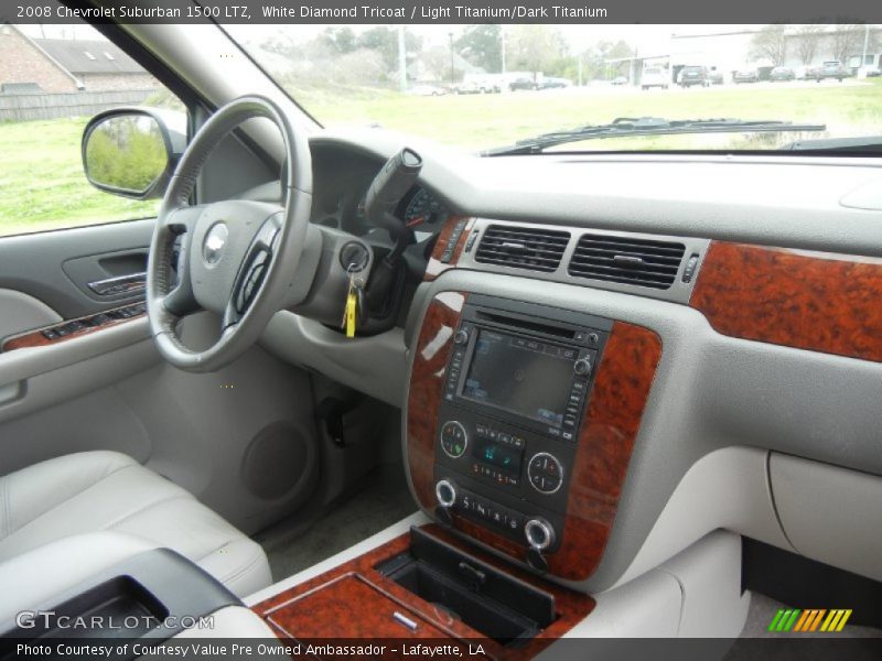 White Diamond Tricoat / Light Titanium/Dark Titanium 2008 Chevrolet Suburban 1500 LTZ