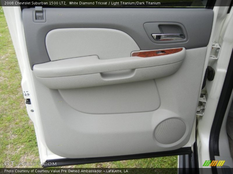 White Diamond Tricoat / Light Titanium/Dark Titanium 2008 Chevrolet Suburban 1500 LTZ