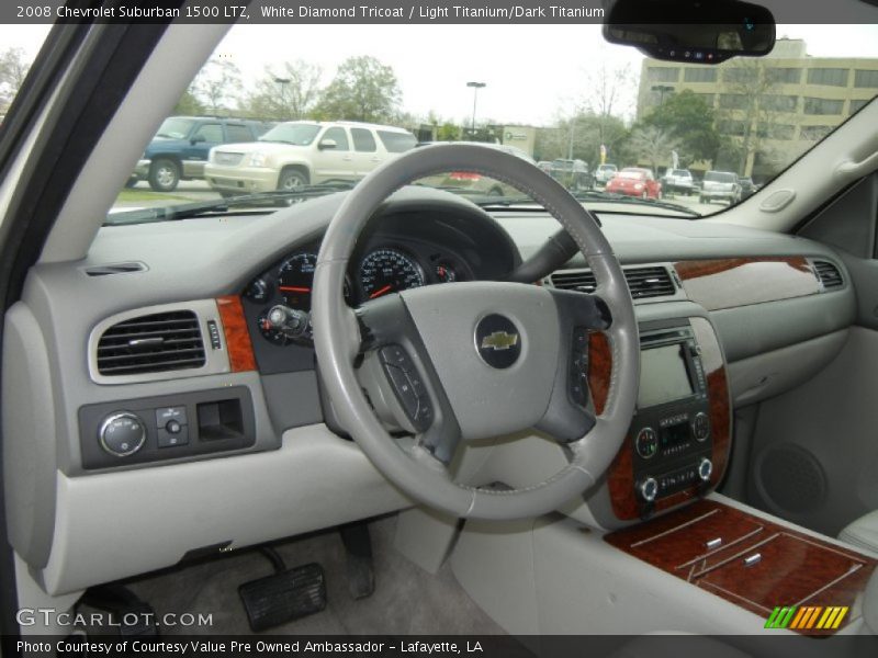 White Diamond Tricoat / Light Titanium/Dark Titanium 2008 Chevrolet Suburban 1500 LTZ