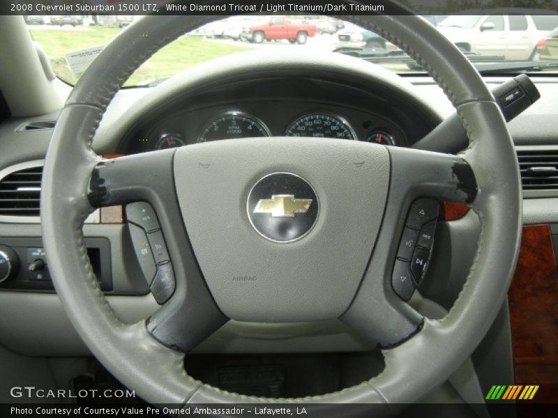 White Diamond Tricoat / Light Titanium/Dark Titanium 2008 Chevrolet Suburban 1500 LTZ