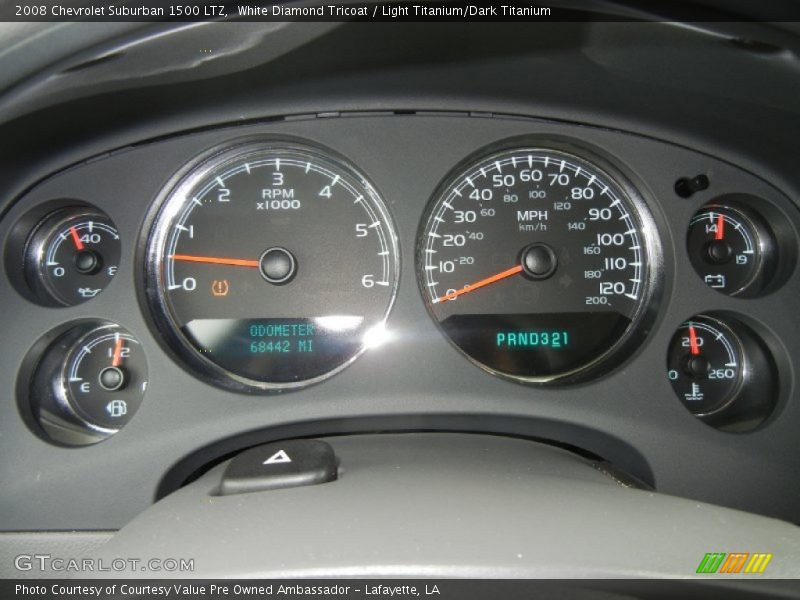 White Diamond Tricoat / Light Titanium/Dark Titanium 2008 Chevrolet Suburban 1500 LTZ