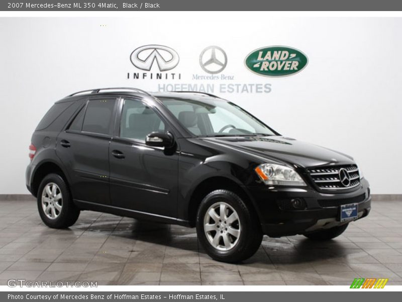 Black / Black 2007 Mercedes-Benz ML 350 4Matic