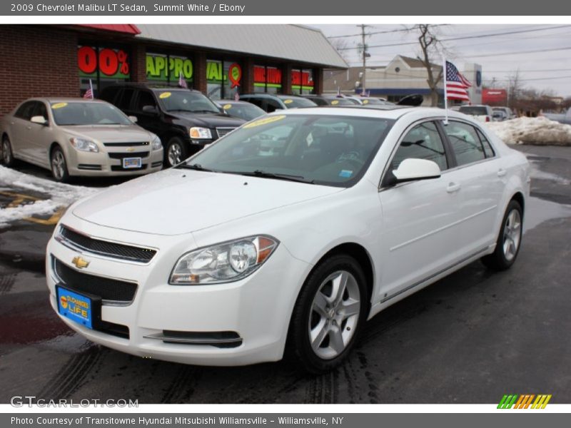 Summit White / Ebony 2009 Chevrolet Malibu LT Sedan