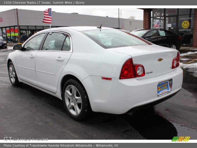 Summit White / Ebony 2009 Chevrolet Malibu LT Sedan