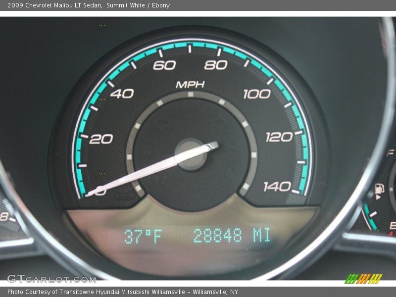 Summit White / Ebony 2009 Chevrolet Malibu LT Sedan