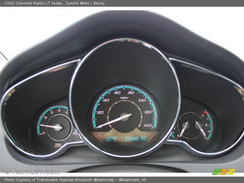 Summit White / Ebony 2009 Chevrolet Malibu LT Sedan