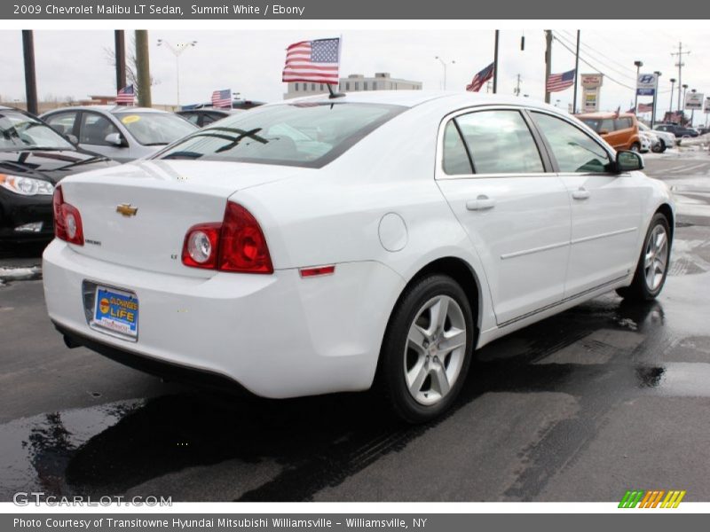 Summit White / Ebony 2009 Chevrolet Malibu LT Sedan