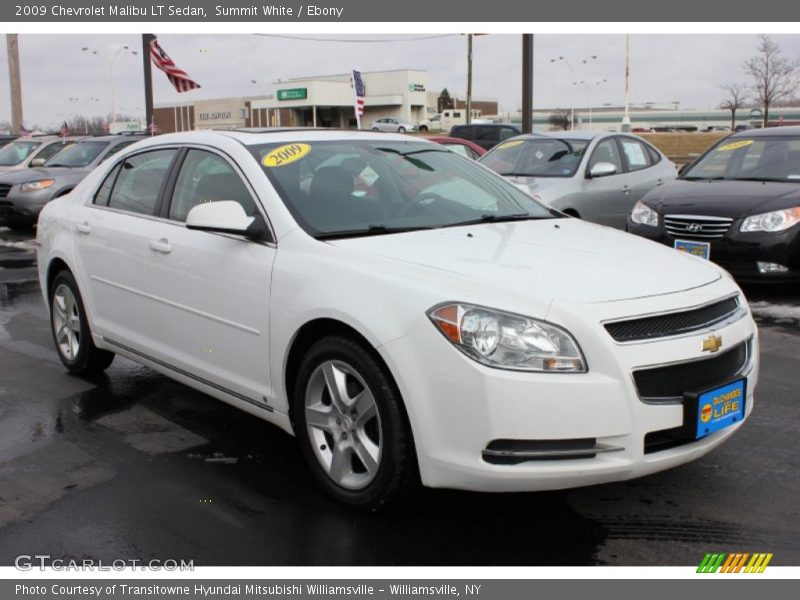 Summit White / Ebony 2009 Chevrolet Malibu LT Sedan