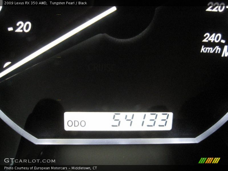 Tungsten Pearl / Black 2009 Lexus RX 350 AWD