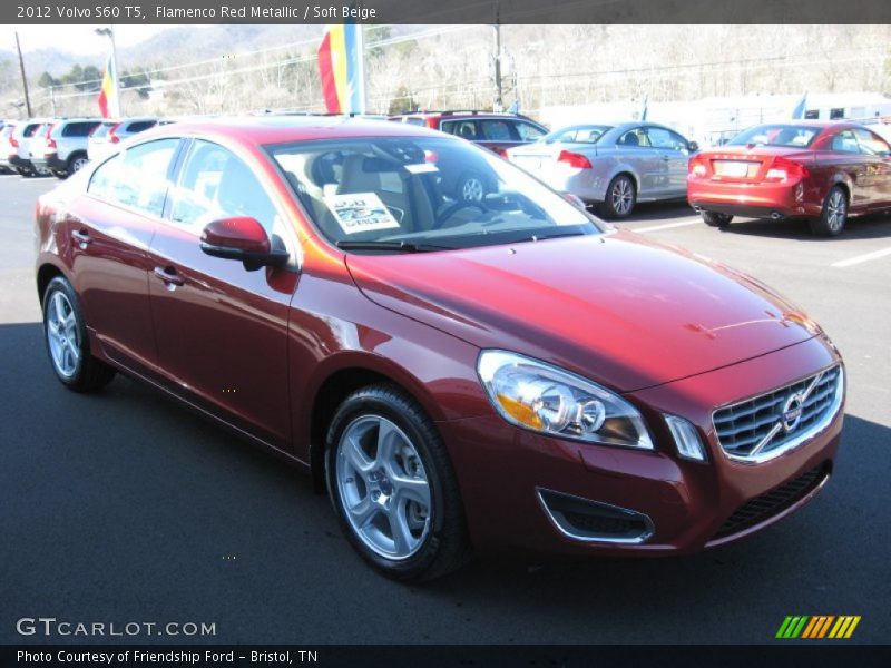 Flamenco Red Metallic / Soft Beige 2012 Volvo S60 T5