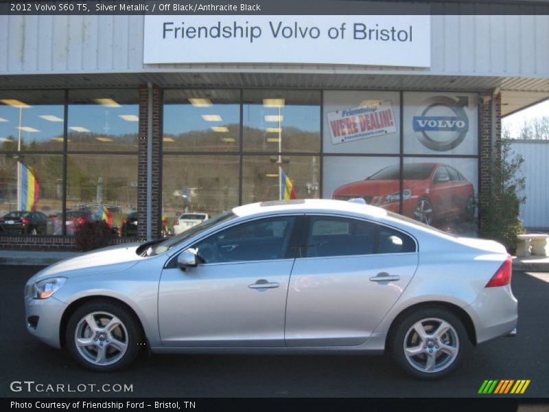 Silver Metallic / Off Black/Anthracite Black 2012 Volvo S60 T5