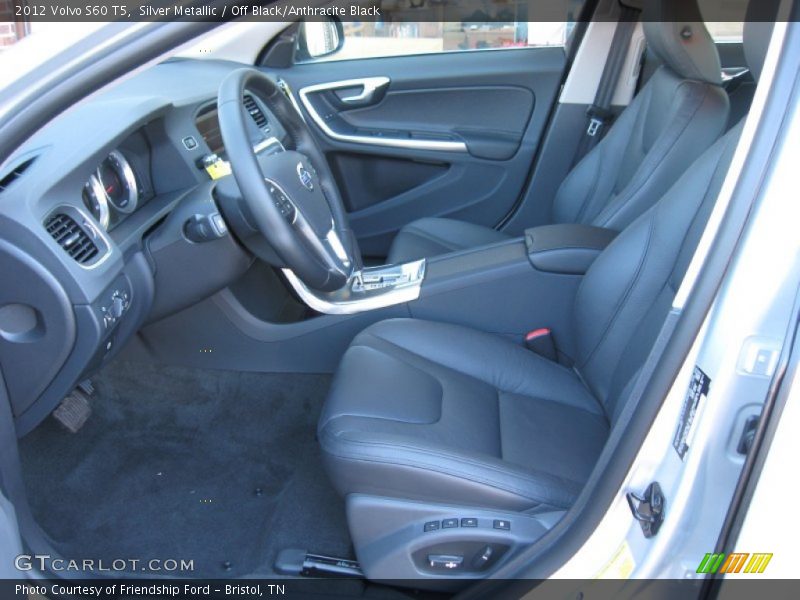 Silver Metallic / Off Black/Anthracite Black 2012 Volvo S60 T5