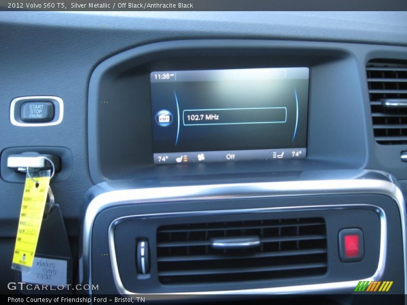 Silver Metallic / Off Black/Anthracite Black 2012 Volvo S60 T5