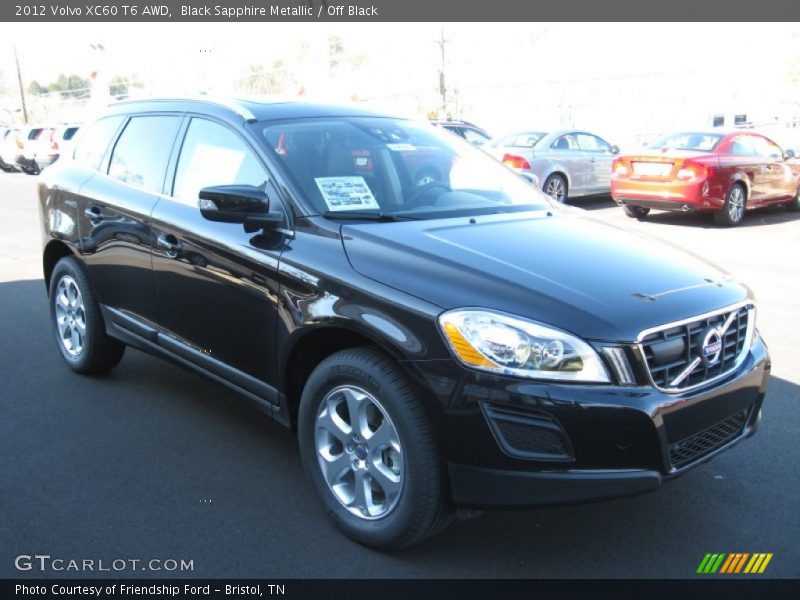 Black Sapphire Metallic / Off Black 2012 Volvo XC60 T6 AWD