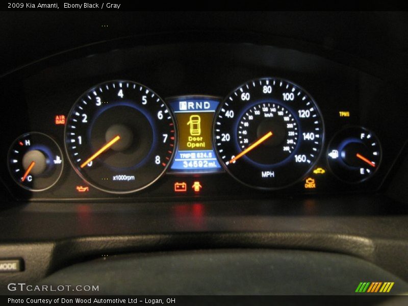 Ebony Black / Gray 2009 Kia Amanti