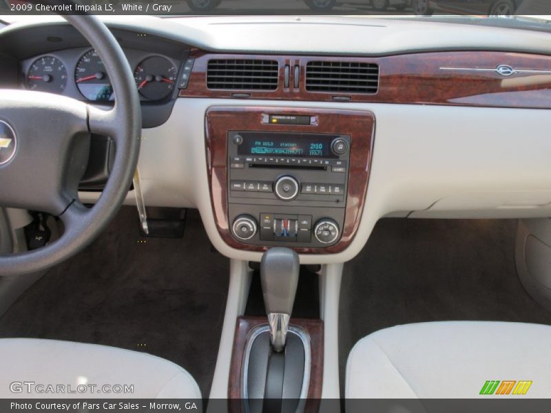 White / Gray 2009 Chevrolet Impala LS