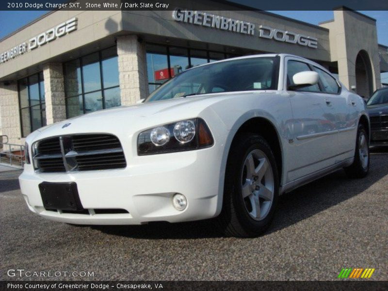 Stone White / Dark Slate Gray 2010 Dodge Charger SXT