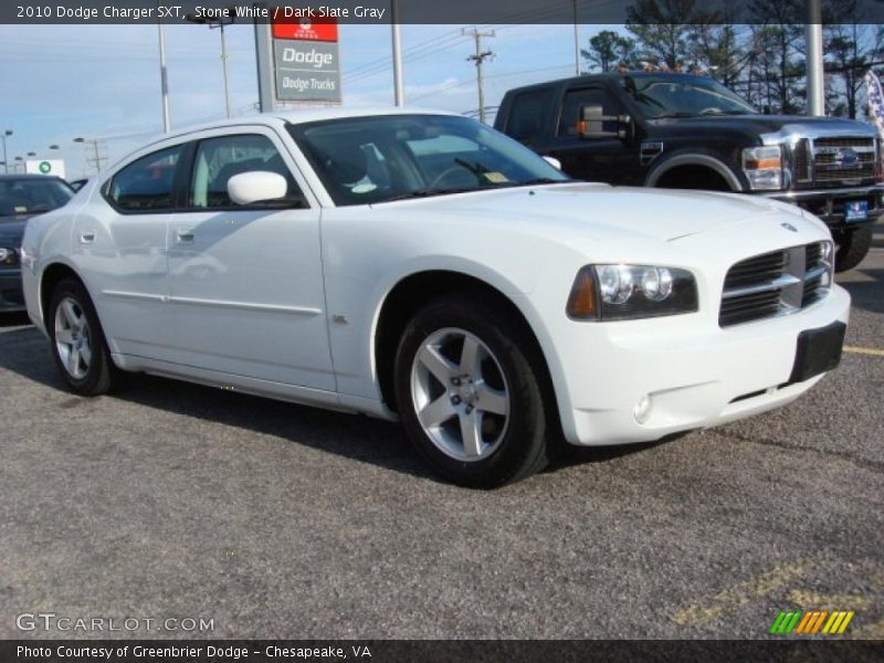 Stone White / Dark Slate Gray 2010 Dodge Charger SXT