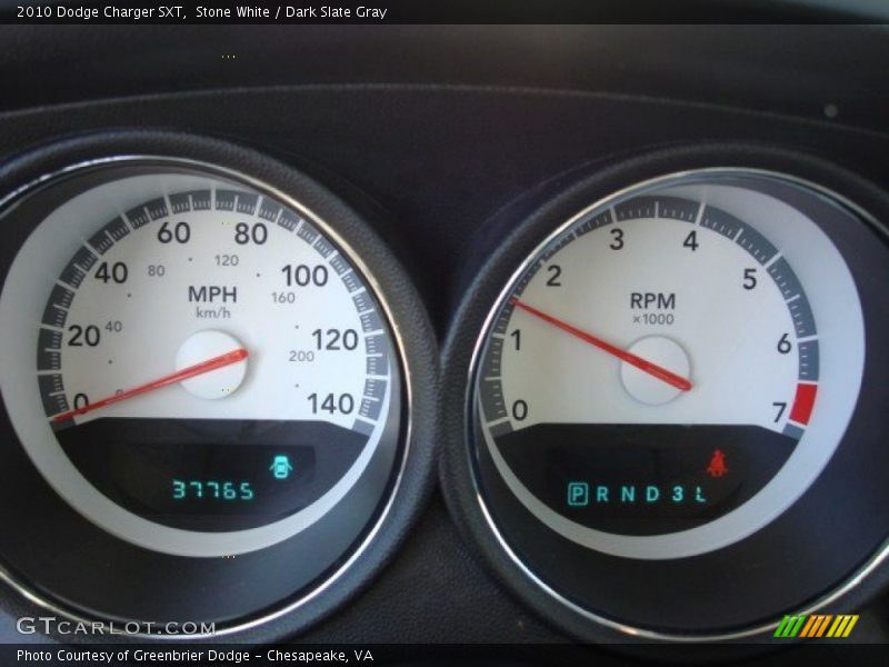 Stone White / Dark Slate Gray 2010 Dodge Charger SXT