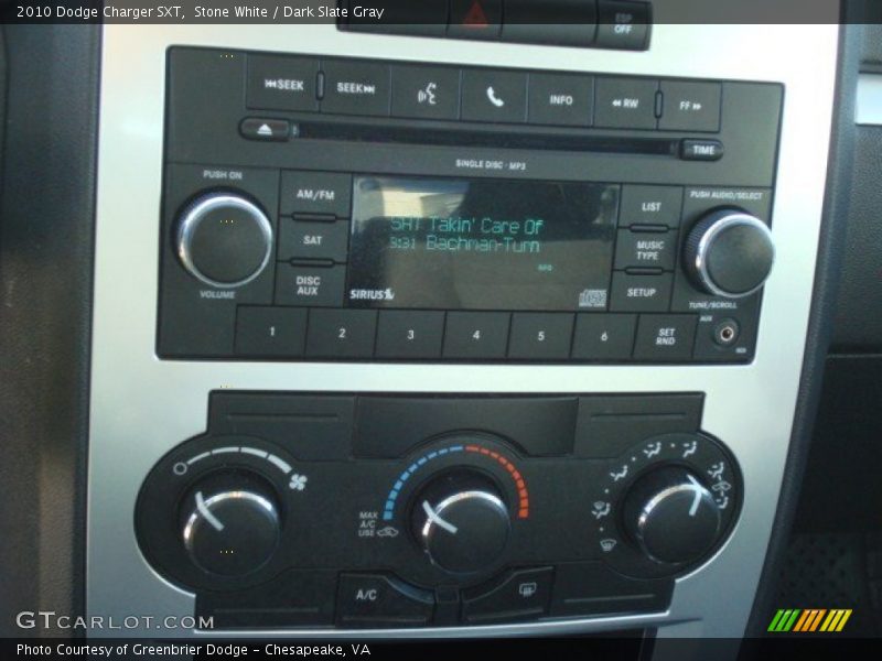 Stone White / Dark Slate Gray 2010 Dodge Charger SXT
