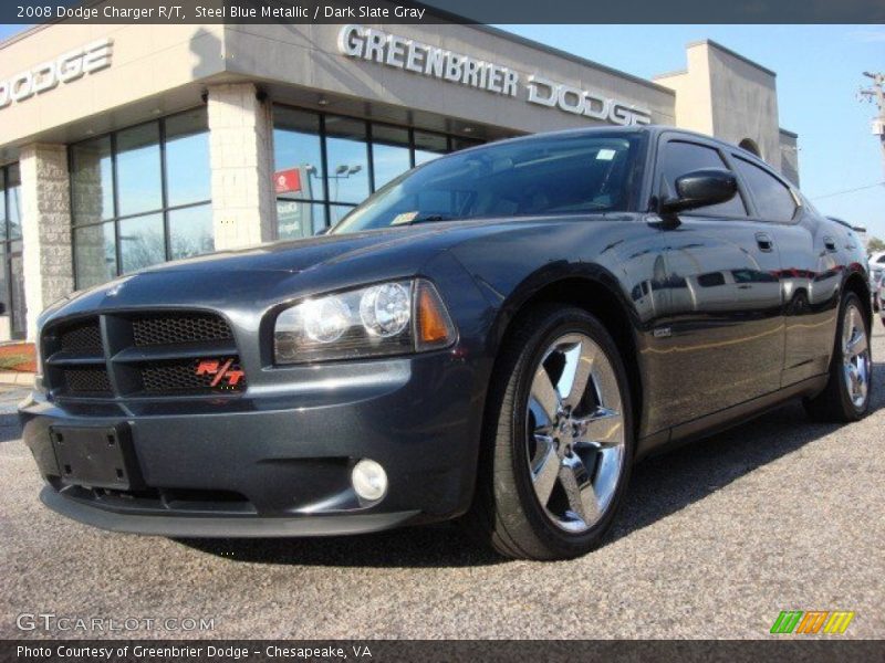 Steel Blue Metallic / Dark Slate Gray 2008 Dodge Charger R/T