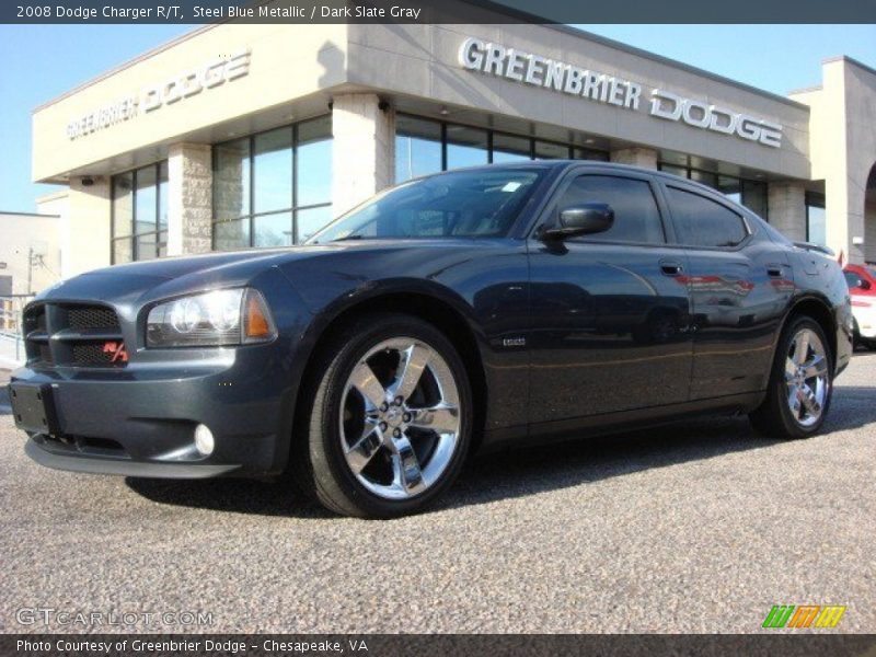 Steel Blue Metallic / Dark Slate Gray 2008 Dodge Charger R/T