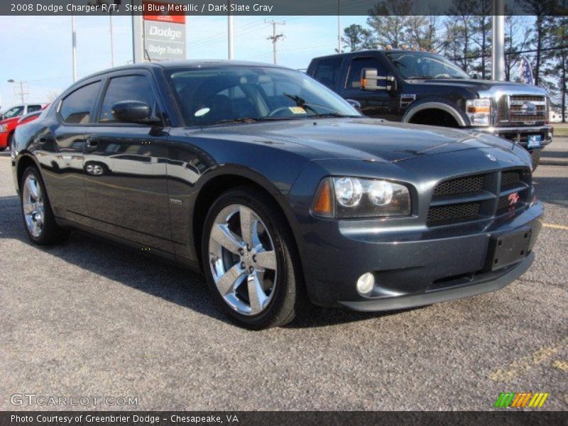 Steel Blue Metallic / Dark Slate Gray 2008 Dodge Charger R/T