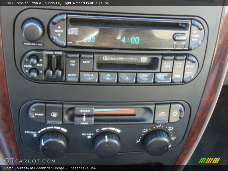Light Almond Pearl / Taupe 2003 Chrysler Town & Country LX