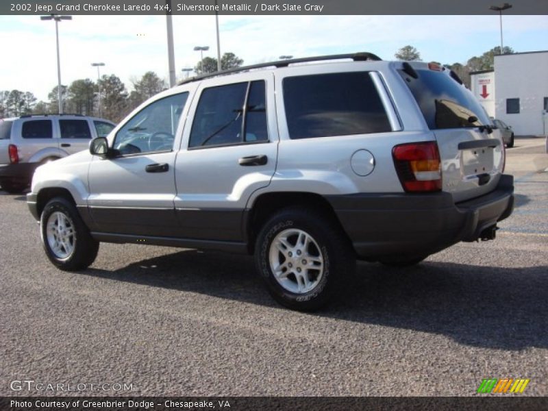 Silverstone Metallic / Dark Slate Gray 2002 Jeep Grand Cherokee Laredo 4x4