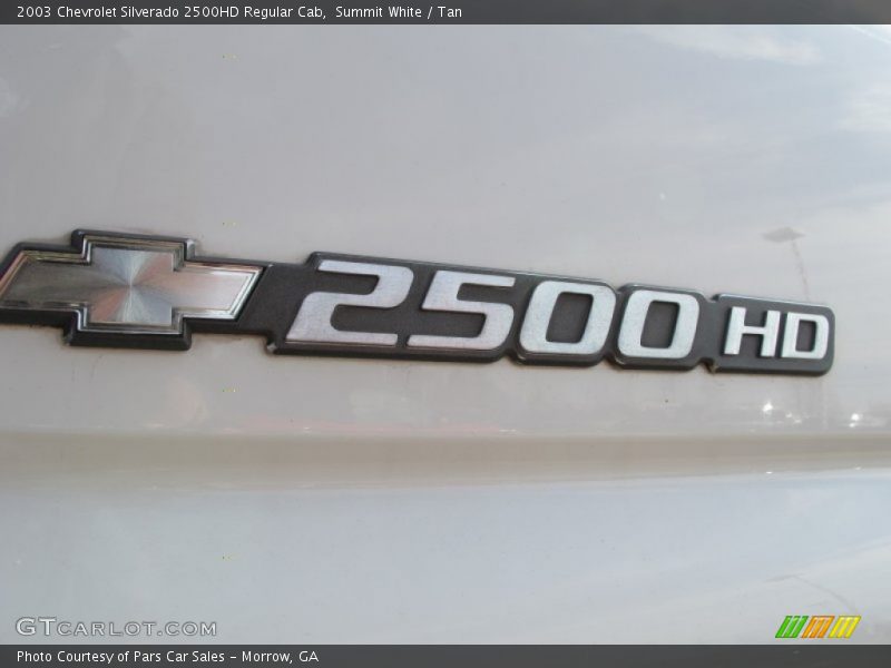 Summit White / Tan 2003 Chevrolet Silverado 2500HD Regular Cab