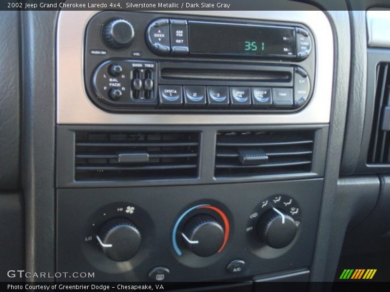 Silverstone Metallic / Dark Slate Gray 2002 Jeep Grand Cherokee Laredo 4x4