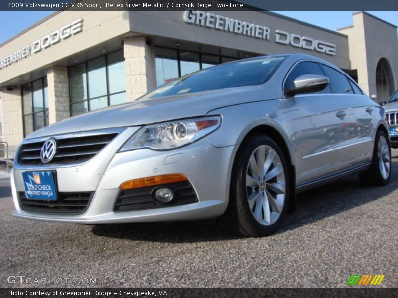 Reflex Silver Metallic / Cornsilk Beige Two-Tone 2009 Volkswagen CC VR6 Sport