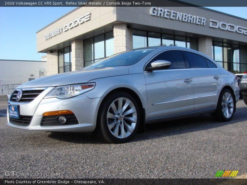 Reflex Silver Metallic / Cornsilk Beige Two-Tone 2009 Volkswagen CC VR6 Sport