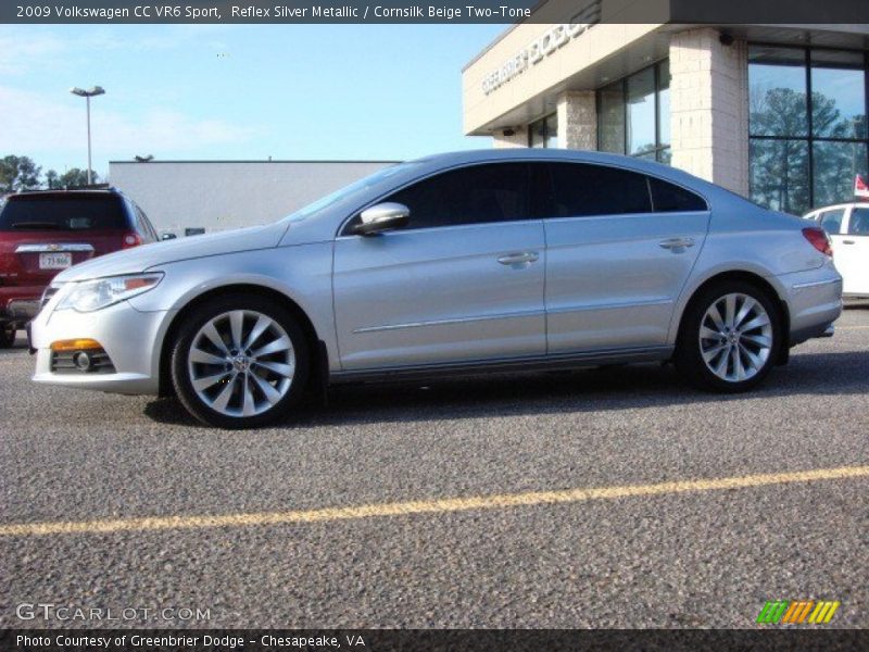 Reflex Silver Metallic / Cornsilk Beige Two-Tone 2009 Volkswagen CC VR6 Sport