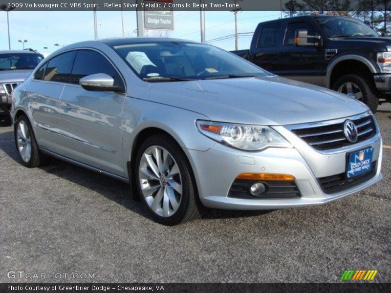 Reflex Silver Metallic / Cornsilk Beige Two-Tone 2009 Volkswagen CC VR6 Sport