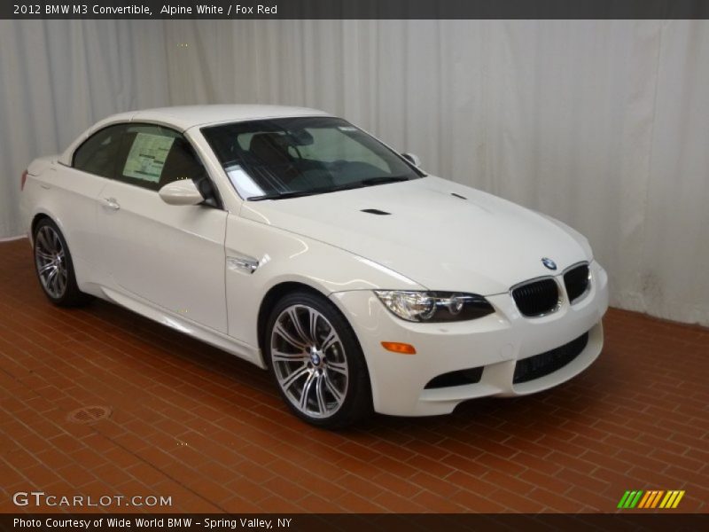 Alpine White / Fox Red 2012 BMW M3 Convertible