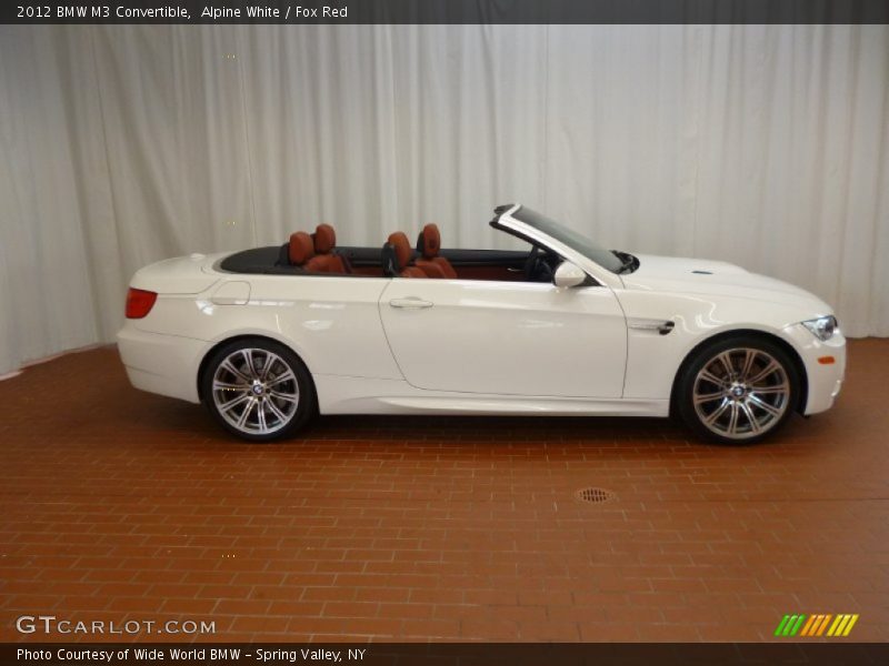 Alpine White / Fox Red 2012 BMW M3 Convertible