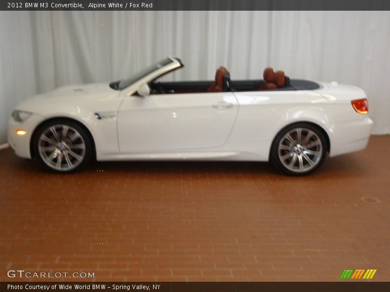 Alpine White / Fox Red 2012 BMW M3 Convertible