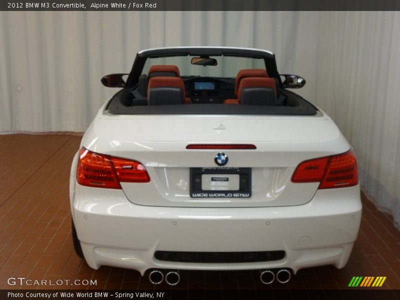 Alpine White / Fox Red 2012 BMW M3 Convertible