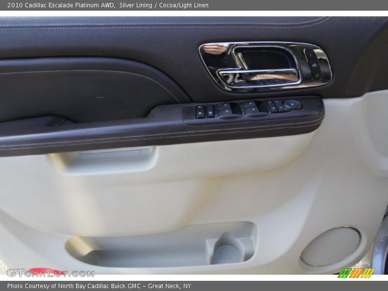 Silver Lining / Cocoa/Light Linen 2010 Cadillac Escalade Platinum AWD