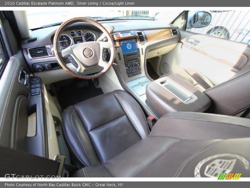 Silver Lining / Cocoa/Light Linen 2010 Cadillac Escalade Platinum AWD