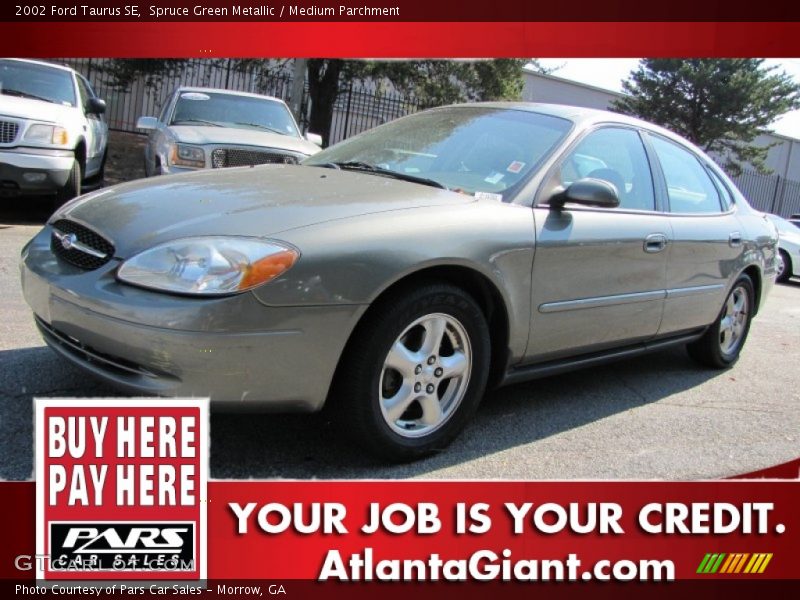 Spruce Green Metallic / Medium Parchment 2002 Ford Taurus SE