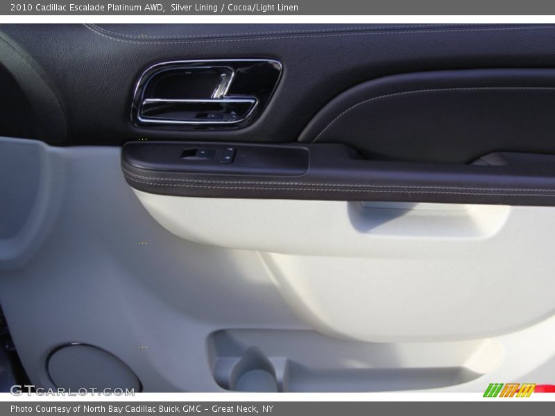 Silver Lining / Cocoa/Light Linen 2010 Cadillac Escalade Platinum AWD