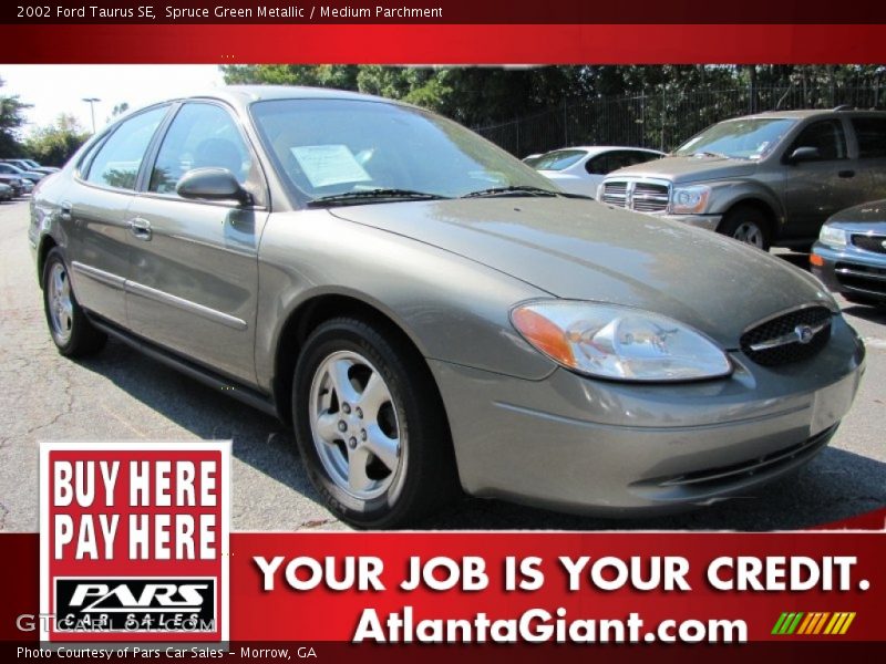 Spruce Green Metallic / Medium Parchment 2002 Ford Taurus SE
