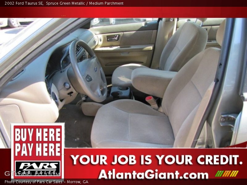 Spruce Green Metallic / Medium Parchment 2002 Ford Taurus SE
