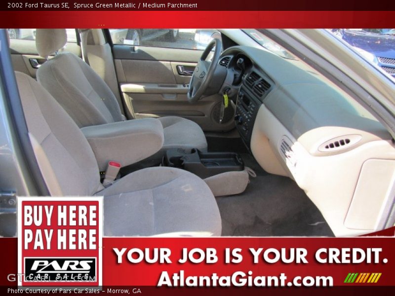 Spruce Green Metallic / Medium Parchment 2002 Ford Taurus SE