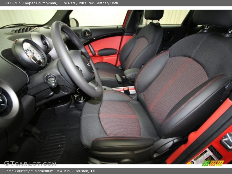  2012 Cooper Countryman Pure Red Leather/Cloth Interior