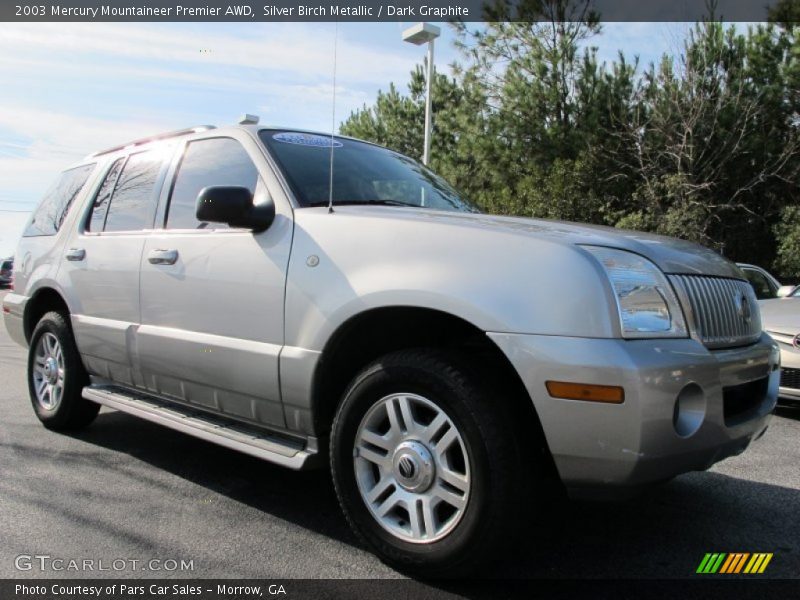 Silver Birch Metallic / Dark Graphite 2003 Mercury Mountaineer Premier AWD